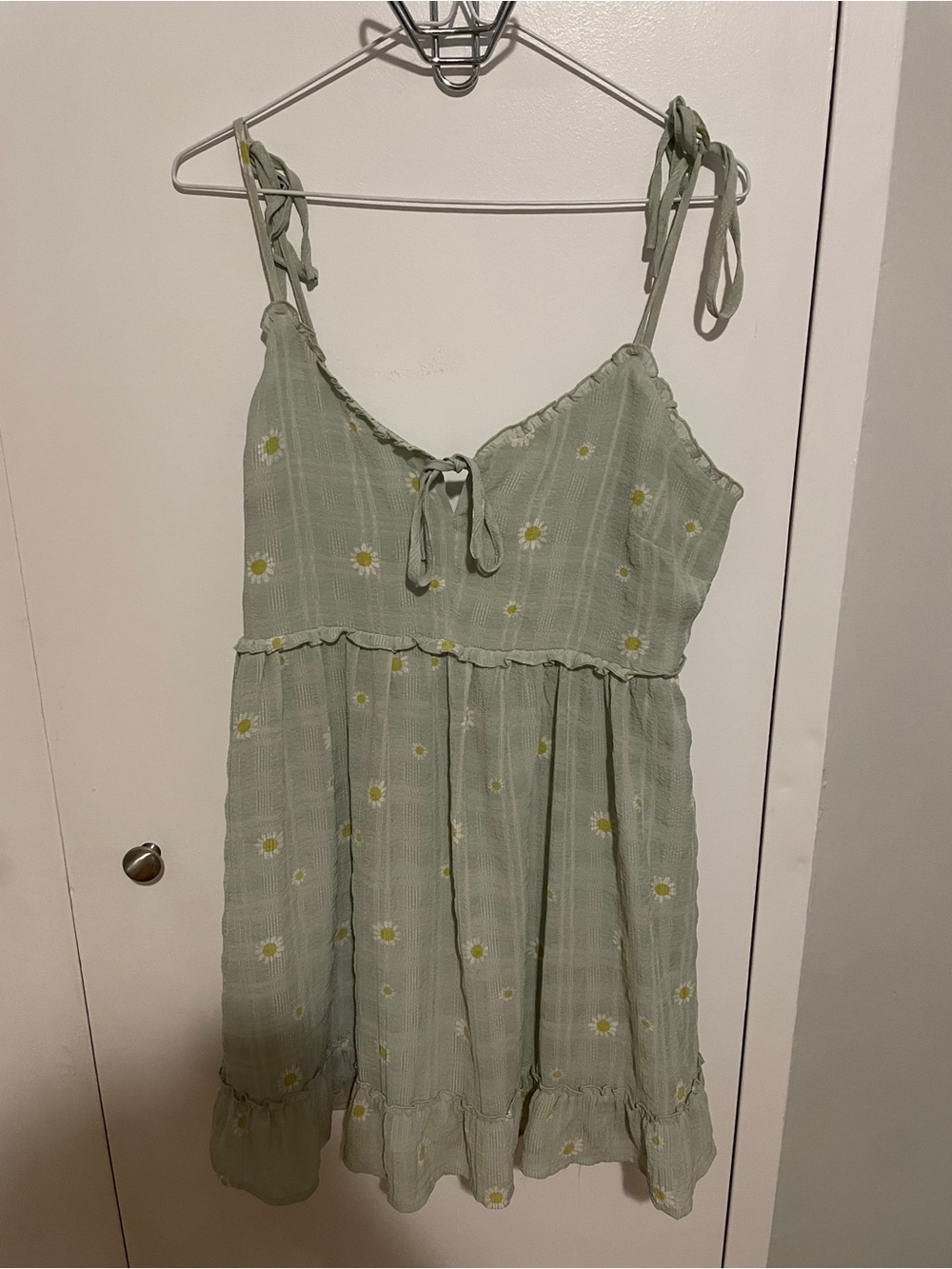 Light Sage Floral Ruffle Sundress - Picture 2 of 4
